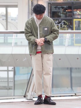 「SMITH'S（スミス）のアイテム（ジャケット/アウター）」を使った、ナカヤマさん（メンズ・171cm）の春コーディネート