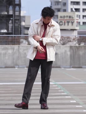 「coen（コーエン）のアイテム（ブルゾン）」を使った、ナカヤマさん（メンズ・171cm）の春コーディネート