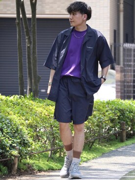 「涼しくて軽い「涼・軽パンツ」」｜ナカヤマさん（メンズ・171cm）の夏コーディネート