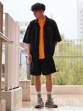 「涼しくて軽い「涼・軽パンツ」」｜ナカヤマさん（メンズ・171cm）の夏コーディネート