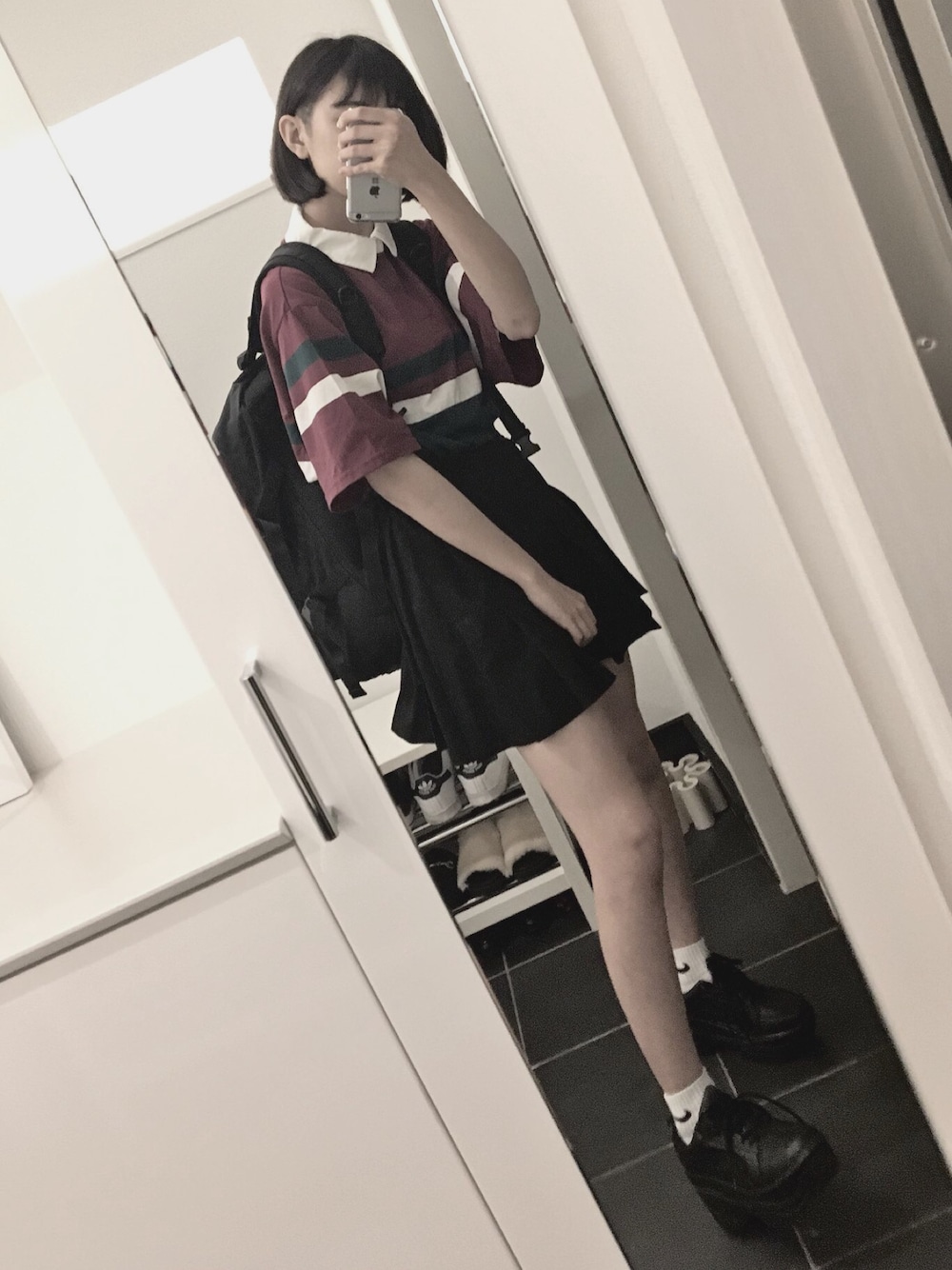 「WEGOのアイテム（ポロシャツ、その他）」を使った、サ ガ  ミさん（レディース・163cm）の夏コーディネートの1枚目の写真