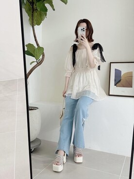 「ブルべ夏」｜nanaさん（レディース・158cm）の春コーディネート