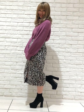 「オフタートルニット」｜N a a a ⍤⃝さん（レディース・153cm）の冬コーディネート