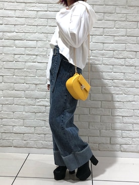 「one way（ワンウェイ）のアイテム（シューズ）」を使った、N a a a ⍤⃝さん（レディース・153cm）の春コーディネート
