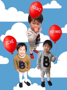 ichi☺︎araさん（キッズ・90cm）の冬コーディネート