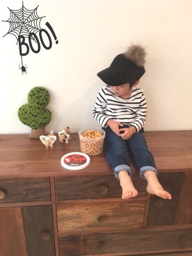 「wearhalloween2017」｜「アイテム（帽子）」を使った、ichi☺︎araさん（キッズ・100cm）の秋コーディネート
