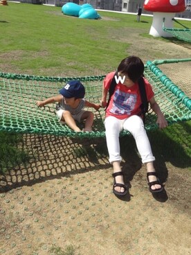 「SEE BY CHLOE（シーバイクロエ）のアイテム（Tシャツ/カットソー）」を使った、ichi☺︎araさん（レディース・152cm）の夏コーディネート