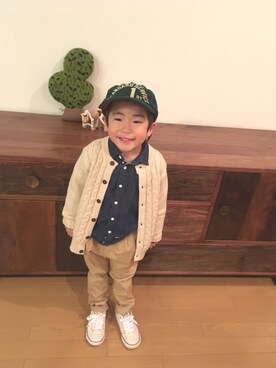 ichi☺︎araさん（キッズ・100cm）の冬コーディネート