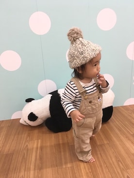 「1歳5ヶ月」｜「アイテム（オールインワン・サロペット）」を使った、ichi☺︎araさん（キッズ・70cm）の秋コーディネート