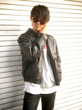 「Hard rock cafe」｜こるさん（メンズ・174cm）の冬コーディネート
