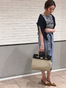 nano・universe 札幌ステラプレイス STAFFさん（レディース・160cm）の夏コーディネート