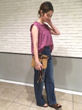 nano・universe 札幌ステラプレイス STAFFさん（レディース・160cm）の夏コーディネート