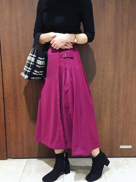 「Lilas Campbell（リラキャンベル）のアイテム」を使った、nano・universe 札幌ステラプレイス STAFFさん（レディース・160cm）の秋コーディネート