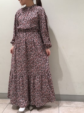 Nano Universe ナノユニバース の Odorantes 小花柄マキシワンピース ワンピース Wear