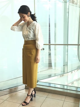 「CHEMBUR（チェンバー）のCHEMBUR/TWO-ST ANCLE 70（サンダル）」を使った、nano・universe 札幌ステラプレイス STAFFさん（レディース・160cm）の春コーディネート