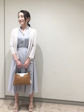「MARCO BIANCHINI（マルコビアンチーニ）のアイテム（ショルダーバッグ）」を使った、nano・universe 札幌ステラプレイス STAFFさん（レディース・160cm）の夏コーディネート