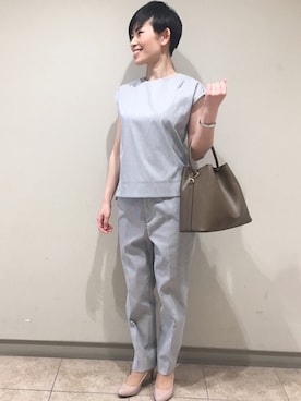 「きれいめコーディネート」｜nano・universe 札幌ステラプレイス STAFFさん（レディース・160cm）の夏コーディネート