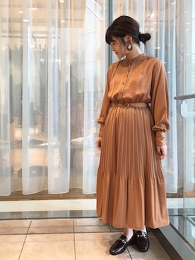 「アイテム（イヤリング）」を使った、nano・universe 札幌ステラプレイス STAFFさん（レディース・147cm）の夏コーディネート