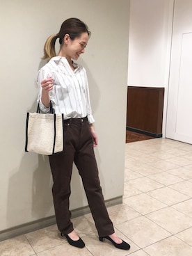 「Lilas Campbell（リラキャンベル）のアイテム」を使った、nano・universe 札幌ステラプレイス STAFFさん（レディース・160cm）の夏コーディネート