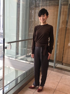 「NANO universe（ナノユニバース）のアイテム（パンプス）」を使った、nano・universe 札幌ステラプレイス STAFFさん（レディース・160cm）の秋コーディネート