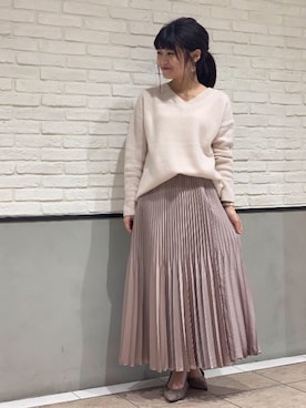 「NANO universe（ナノユニバース）のアイテム（パンプス）」を使った、nano・universe 札幌ステラプレイス STAFFさん（レディース・147cm）の秋コーディネート