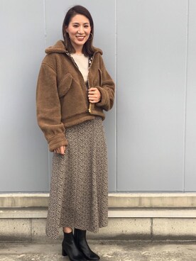 「Alpha Industries（アルファインダストリーズ）のアイテム」を使った、nano・universe 札幌ステラプレイス STAFFさん（レディース・160cm）の秋コーディネート