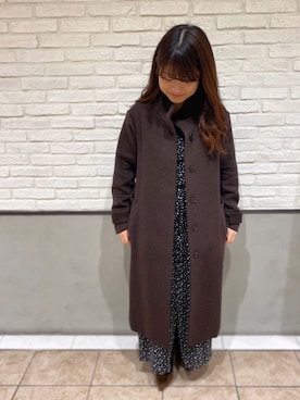 「NANO universe（ナノユニバース）のアイテム（その他アウター）」を使った、nano・universe 札幌ステラプレイス STAFFさん（レディース・147cm）の冬コーディネート