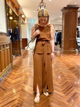 「tov（トーヴ）のアイテム」を使った、nano・universe 札幌ステラプレイス STAFFさん（レディース・164cm）の夏コーディネート