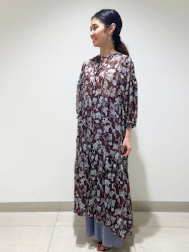 「ドロストパンツ」｜nano・universe 札幌ステラプレイス STAFFさん（レディース・158cm）の夏コーディネート