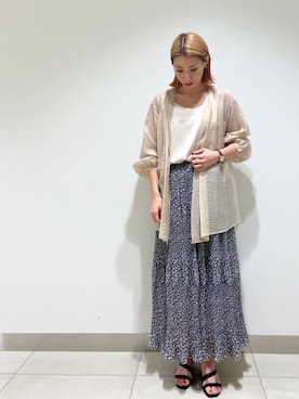 「Lilas Campbell（リラキャンベル）のアイテム」を使った、nano・universe 札幌ステラプレイス STAFFさん（レディース・164cm）の夏コーディネート