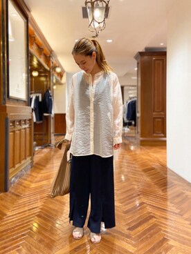 nano・universe 札幌ステラプレイス STAFFさん（レディース・158cm）の夏コーディネート