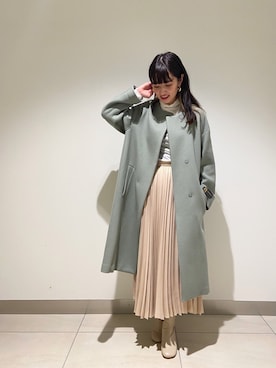 「NANO universe（ナノユニバース）のアイテム（その他アウター）」を使った、nano・universe 札幌ステラプレイス STAFFさん（レディース・158cm）の秋コーディネート