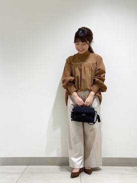 「大人きれいめ」｜nano・universe 札幌ステラプレイス STAFFさん（レディース・147cm）の秋コーディネート