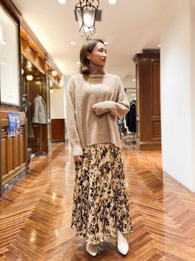 「LEINER（レイナー）のアイテム」を使った、nano・universe 札幌ステラプレイス STAFFさん（レディース・155cm）の秋コーディネート