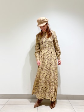 「NANO universe（ナノユニバース）のアイテム（帽子）」を使った、nano・universe 札幌ステラプレイス STAFFさん（レディース・158cm）の冬コーディネート