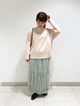 「NANO universe（ナノユニバース）のアイテム（バレエシューズ）」を使った、nano・universe 札幌ステラプレイス STAFFさん（レディース・147cm）の冬コーディネート