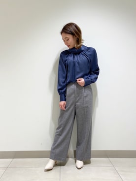 「LEINER（レイナー）のアイテム」を使った、nano・universe 札幌ステラプレイス STAFFさん（レディース・155cm）の冬コーディネート