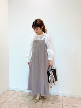 「MARCO BIANCHINI（マルコビアンチーニ）のアイテム（ショルダーバッグ）」を使った、nano・universe 札幌ステラプレイス STAFFさん（レディース・147cm）の春コーディネート