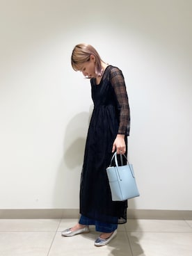 「NANO universe（ナノユニバース）のアイテム（バレエシューズ）」を使った、nano・universe 札幌ステラプレイス STAFFさん（レディース・165cm）の春コーディネート