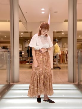 「NANO universe（ナノユニバース）のアイテム（その他シューズ）」を使った、nano・universe 札幌ステラプレイス STAFFさん（レディース・164cm）の春コーディネート