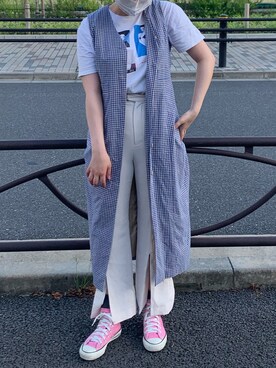 「SHEL’TTER（シェルター）のアイテム（その他アウター）」を使った、フウカさん（レディース・161cm）の春コーディネート