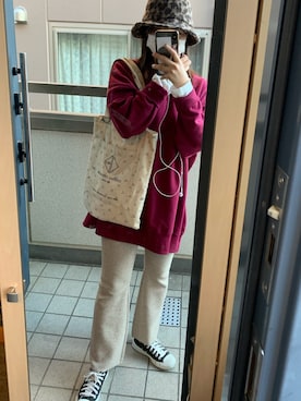 「OPENING CEREMONY（オープニングセレモニー）のアイテム（ショルダーバッグ）」を使った、フウカさん（レディース・161cm）の冬コーディネート