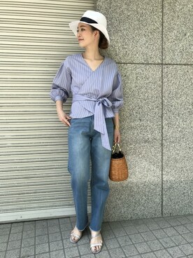 「URBAN RESEARCH ROSSO WOMEN（アーバンリサーチ　ロッソ）のアイテム（帽子）」を使った、Hamaさん（レディース・164cm）の春コーディネート