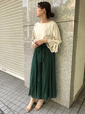 「URBAN RESEARCH ROSSO WOMEN（アーバンリサーチ　ロッソ）のアイテム（サンダル）」を使った、Hamaさん（レディース・164cm）の夏コーディネート