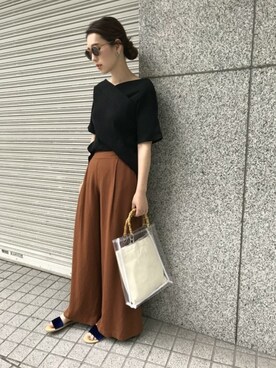 「URBAN RESEARCH ROSSO WOMEN（アーバンリサーチ　ロッソ）のアイテム（サンダル）」を使った、Hamaさん（レディース・164cm）の夏コーディネート