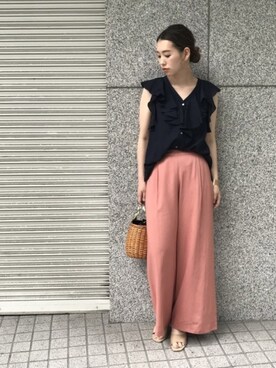 「URBAN RESEARCH ROSSO WOMEN（アーバンリサーチ　ロッソ）のアイテム（サンダル）」を使った、Hamaさん（レディース・164cm）の夏コーディネート
