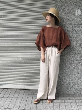 「URBAN RESEARCH ROSSO WOMEN（アーバンリサーチ　ロッソ）のアイテム（サンダル）」を使った、Hamaさん（レディース・164cm）の夏コーディネート