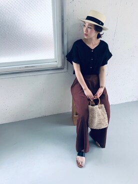 「URBAN RESEARCH ROSSO WOMEN（アーバンリサーチ　ロッソ）のアイテム（帽子）」を使った、Hamaさん（レディース・164cm）の春コーディネート