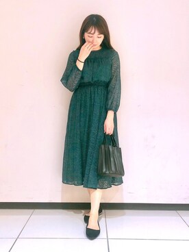 Te Chichi テチチ の シフォンジャガードドットワンピース ワンピース Wear Te Chichi テチチ の シフォンジャガードドットワンピース ワンピース Wear