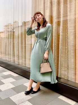 Te Chichi テチチ レディース のワンピース グリーン カーキ 緑色系 ロング マキシ丈 コーディネート Zozotown